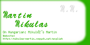 martin mikulas business card